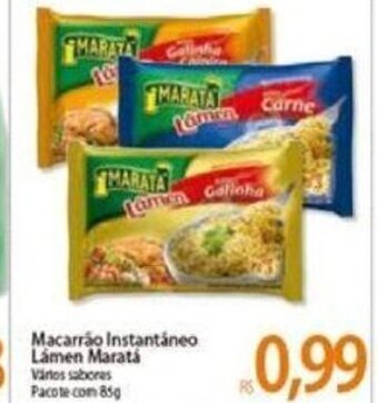 Atacadão macarrão Instantaneo Lámen Maratá 85g oferta
