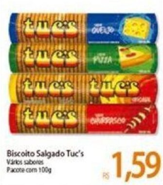 Biscoito Salgado Tuc's 100g