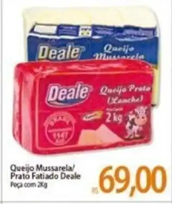 Atacadão Queijo Mussarela/ Prato Fatiado Deale 2kg oferta