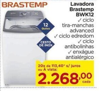 Carrefour Lavadora Brastemp BWK12 oferta