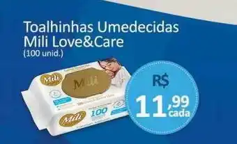 Hiper Farma Toalhinhas umedecidas mili love&care oferta
