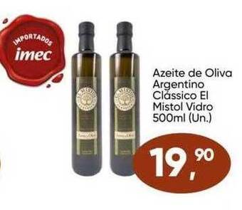 Imec Supermercados Azeite de oliva argentino clássico el mistol vidro oferta