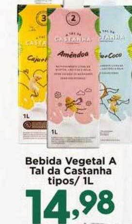 Confiança Supermercados Bebida vegetal a tal da castanha tipos oferta