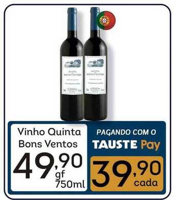 Supermercados Tauste Vinho quinta bons ventos oferta