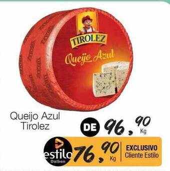Supermercado Dalben Queijo azul tirolez oferta