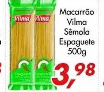 Barbosão Extra Supermercados Macarrão vilma sêmola espaguete oferta