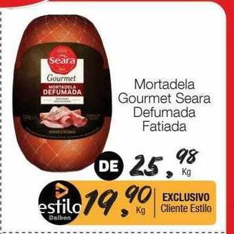 Supermercado Dalben Mortadela gourmet seara defumada fatiada oferta