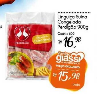 Giassi Supermercados Linguiça suina congelada perdigão oferta