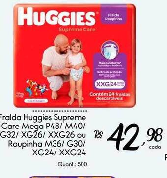 Giassi Supermercados Fralda huggies supreme care mega ou roupinha oferta