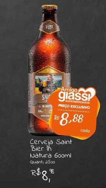 Giassi Supermercados Cerveja saint bier in natura oferta