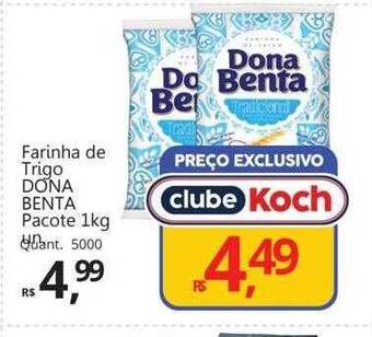 Supermercados Koch Farinha de trigo dona benta oferta