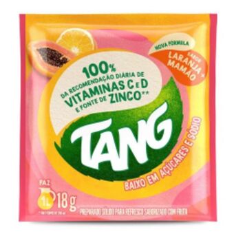 Varejão Irmãos Patrocinio Refresco tang 18gr laranja e mamão oferta