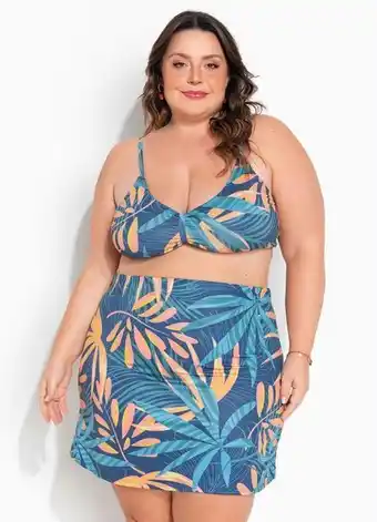 Posthaus Marguerite - saída de praia plus size folhagem tropical oferta