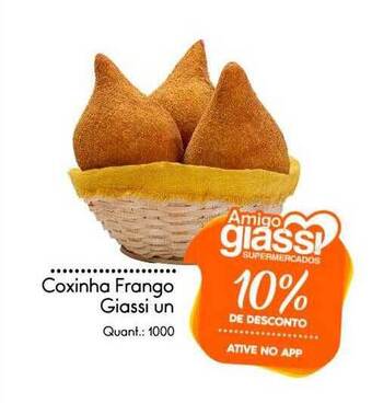 Giassi Supermercados Coxinha frango giassi oferta