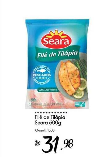 Giassi Supermercados Filé de tilápia seara oferta