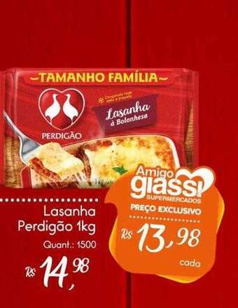 Giassi Supermercados Lasanha perdigão oferta