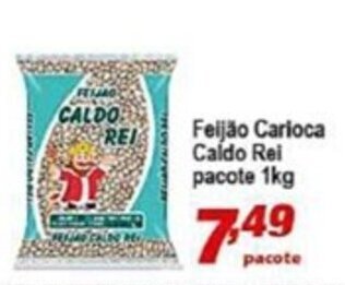 Feijão Carioca Caldo Rei pacote 1kg