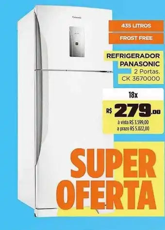 Lojas Koerich Refrigerador panasonic oferta