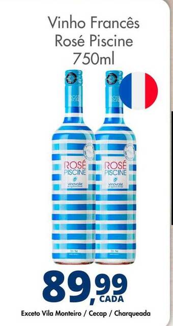 Delta Supermercados Vinho francês rosé piscine oferta