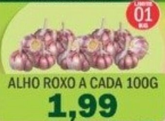 Alho Roxo a cada 100g