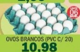 Supermercados Mendonça Ovos Brancos Pvc c/20 oferta
