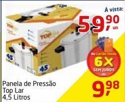 Tenda Atacado Panela de pressão top lar 4,5 litros oferta