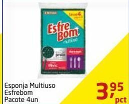 Esponja multiuso esfrebom pacote 4un