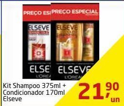 Tenda Atacado Kit shampoo 375ml + condicionador 170ml elseve oferta