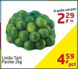 Limão taiti pacote 2kg