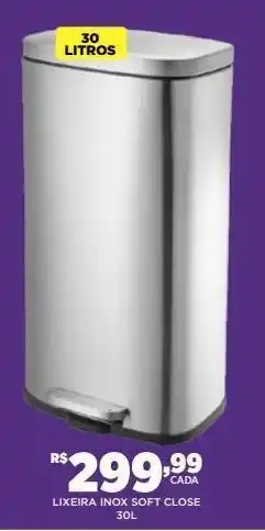 DB Supermercados Lixeira inox 30l oferta