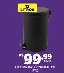 DB Supermercados Lixeira inox 12l oferta
