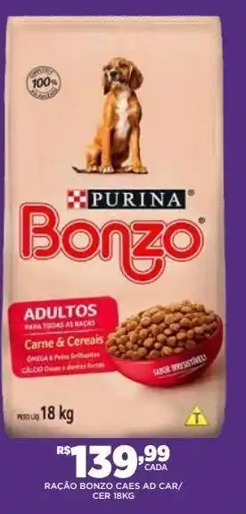 DB Supermercados Ração para cães bonzo 18kg oferta