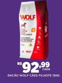 DB Supermercados Ração para cães wolf 15kg oferta