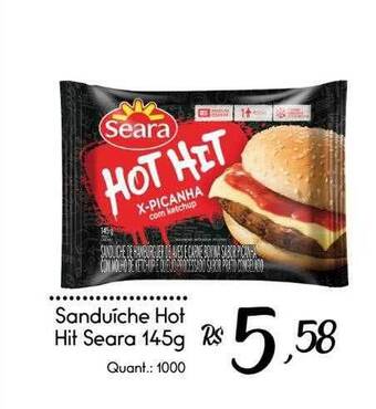 Giassi Supermercados Sanduiche hot hit seara oferta