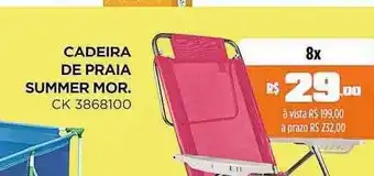Lojas Koerich Cadeira de praia summer mor oferta