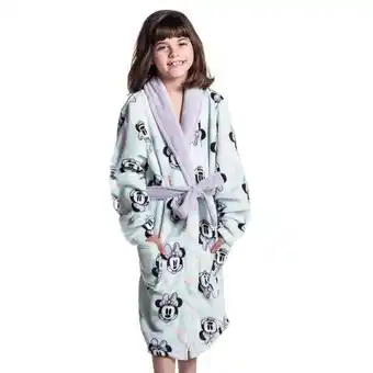Roupão infantil m microfibra disney - minnie acqua