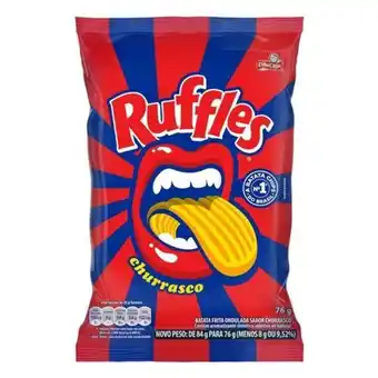 Batata frita ondulada churrasco elma chips ruffles 76g