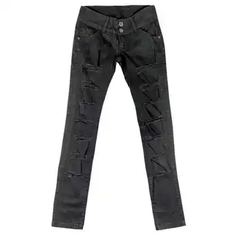 Calça look jeans sarja preta