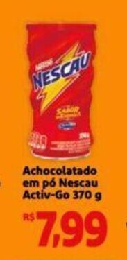 Extra Supermercado Achocolatado em pó Nescau Activ-Go 370g oferta