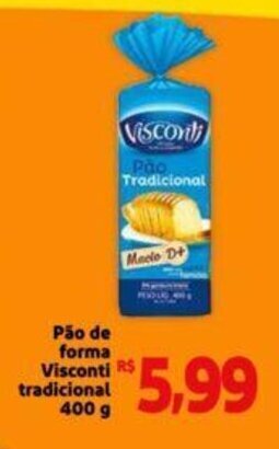Extra Supermercado Pão de Forma Visconti Tradciional 400g oferta
