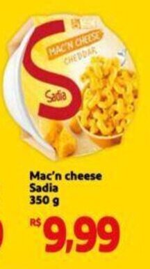 Extra Supermercado Mac'n Cheese Sadia 350g oferta