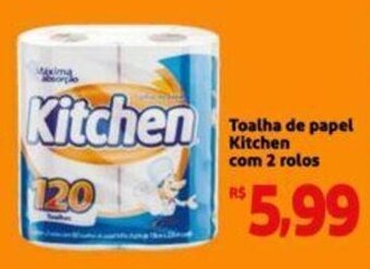 Toalha de papel Kitchen com 2 rolos