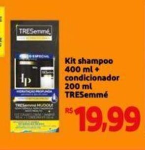 Kit Shampoo 400ml + Condicionador 200ml Tresemme