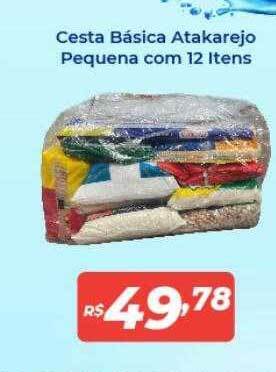 Cesta básica atakarejo pequena com 12 itens