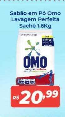 Atakarejo Sabão em pó omo lavagem perfeita sachê oferta