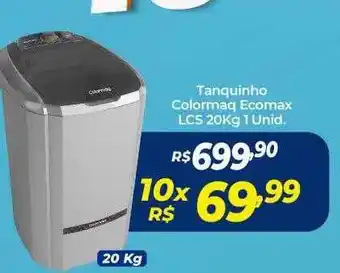 Tanquinho colormaq ecomax lcs 20kg 1 unid.