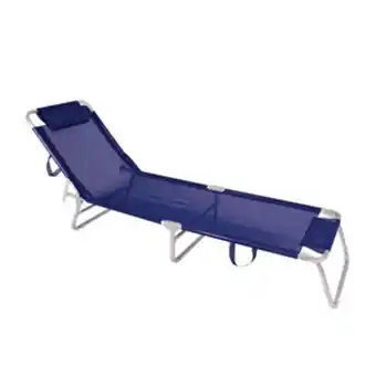 Comjol Cadeira espreguiçadeira em alumínio azul marinho 2701 mor oferta
