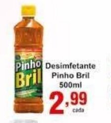 Rossi Supermercado Desinfetante Pinho Bril 500ml oferta