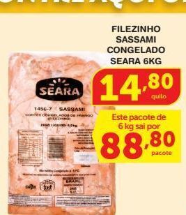 Roldão Filezinho sassami congelado seara 6kg oferta