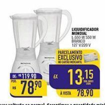Mercantil Rodrigues Liquidificador mondial oferta
